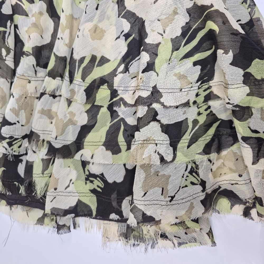 Free People Raven Printed Mini Dress Black Coffee Combo Green Floral S NWT $128 - Picture 8 of 15